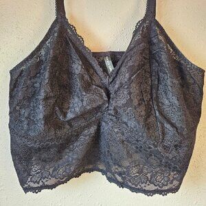 Torrid Curve Unlined Lace Crop Bralette Size 3